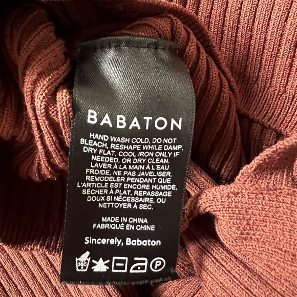 Aritzia Babaton Sculpt Knit Tie-back Longsleeve sweater size M - Picture 10 of 10